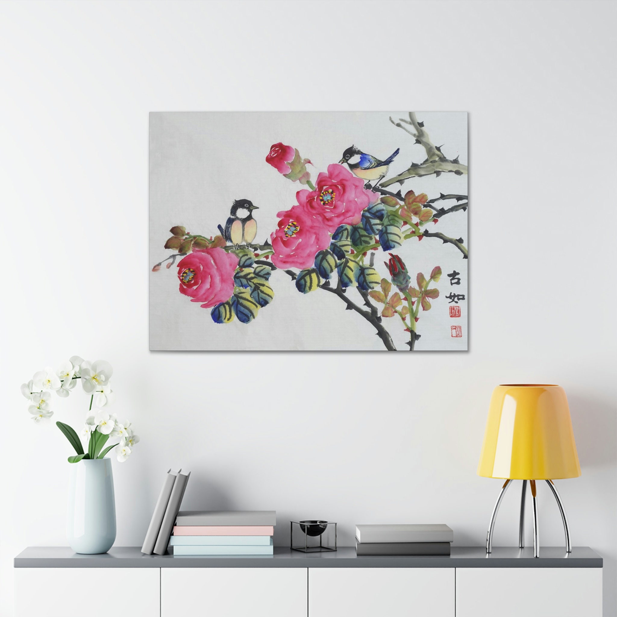 Korean Flower Painting Korean Art Print Korean Art Oriental - Etsy