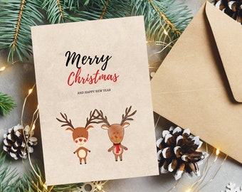 Carte de Noël drôle, Carte de Noël imprimable, Printable, Joyeux Noël, Carte de Noël mignonne pour mari, femme, Printable, Merry Christmas,