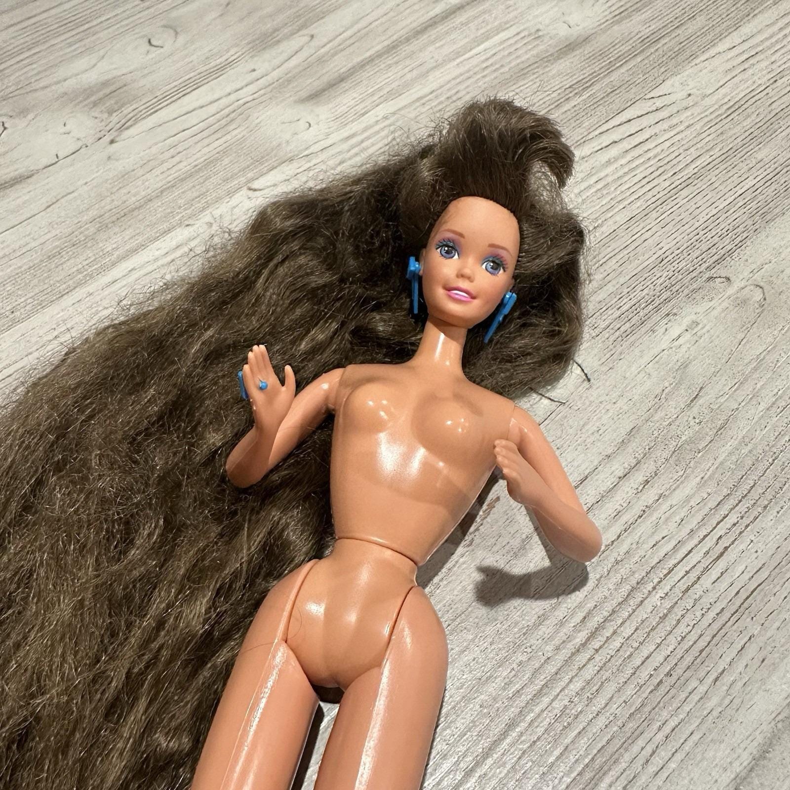 cute doll poppy barbie with long brown hair Long Hair Barbie New Zealand