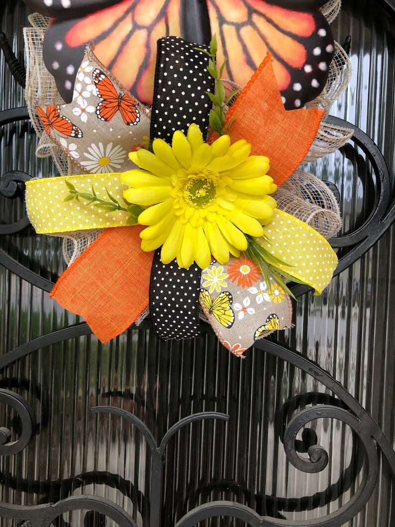 Monarch Butterfly Door Swag Monarch Butterfly Wreath Etsy