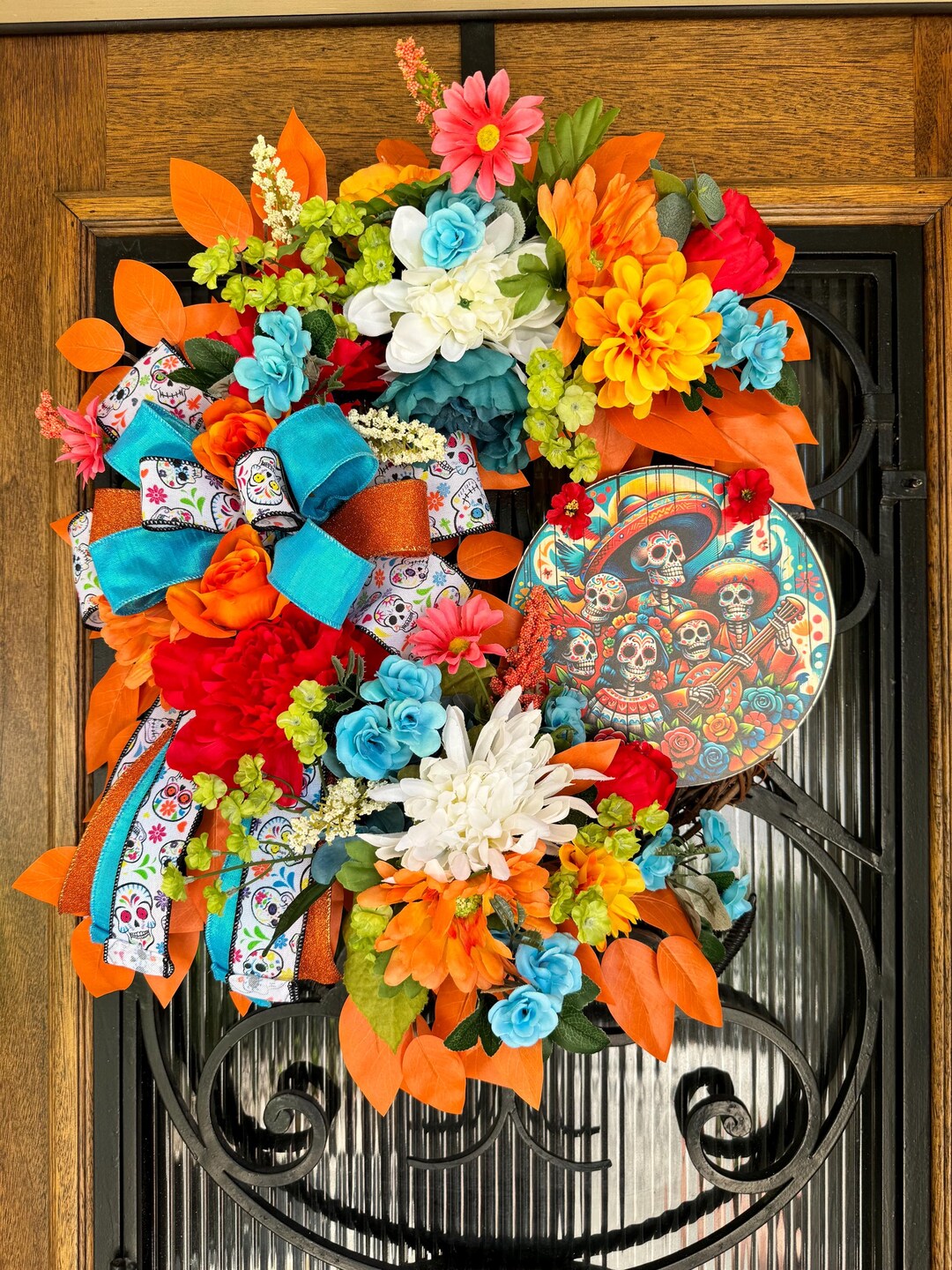 Day of the Dead Wreath, Day of the Dead Decor, Dia De Muertos Wreath