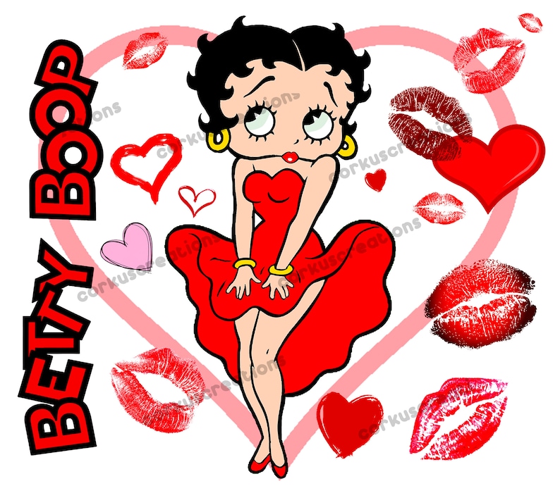 Betty Boop Tumbler Wrap Design Cartoon Digital Download Etsy