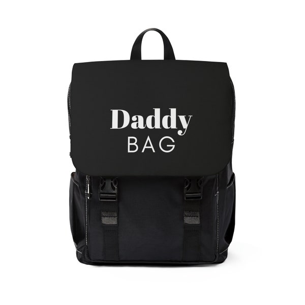 Daddy bag cute hospital bag. diaper bag. front buckle Casual Shoulder Backpack