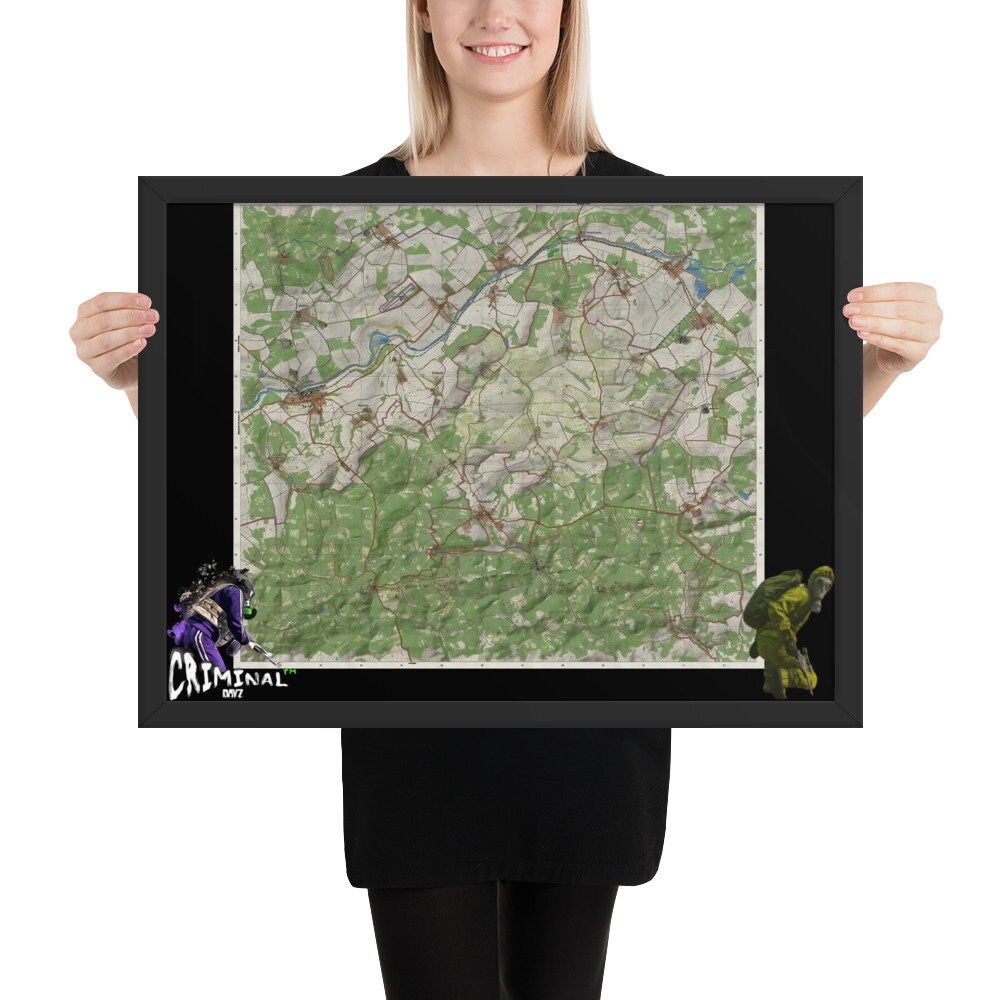 Dayz Interactive Map Livonia Framed Poster Dayz Map 