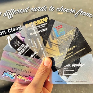 Cartes de visite uniques, Cartes de visite transparentes, Cartes de visite transparentes, Cartes de visite personnalisées, Cartes de visite en plastique, Cartes de visite