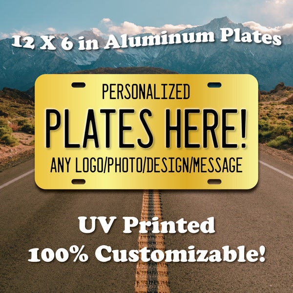 CUSTOM License Plate, Front License Plate, Vanity License Plate, Car Tag, Car decorations, Custom Car Tag, car accessories, License Plate