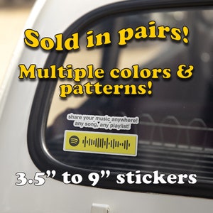 CUSTOM Music Code Sticker, Music Code Decal, Song Code Sticker, Music Sticker, Music Decal, Waterproof, Colors, Patterns, Song Stickers