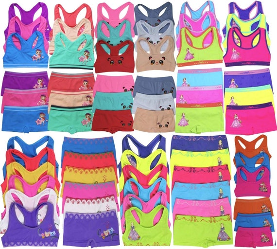 Tobeinstyle Girls' Pack of 6 Mystery Racerback or Cami Top and Bottom Sets  12 Pieces 