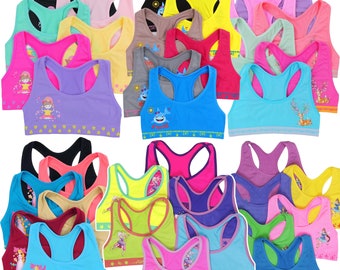 ToBeInStyle Girls' Pack of 6 Mystery Racerback or Cami Training Bras Tops