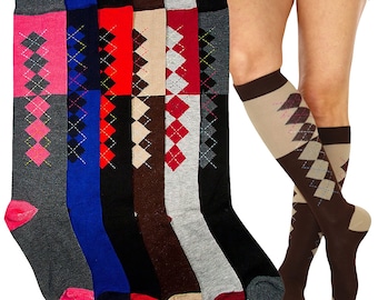ToBeInStyle Women's Pack of 6 Knee High Socks