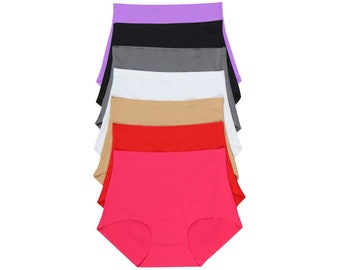 ToBeInStyle Women's 6 Pack Assorted Laser-Cut Tummy Control Panties