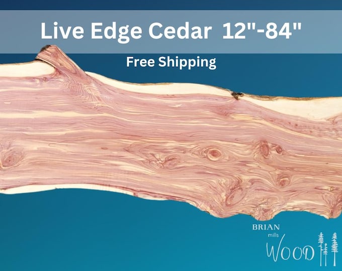 Live Edge Cedar ~Free Shipping~ 12”-72” length boards and various widths~ Unique and Beautiful Wood for Your DIY Projects