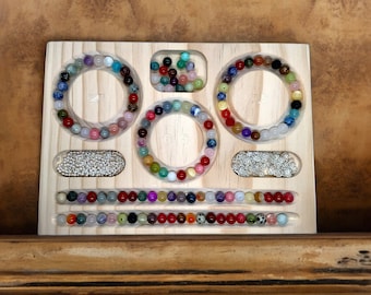 Wood Bead Board – Bracelet Design with 3 Circles