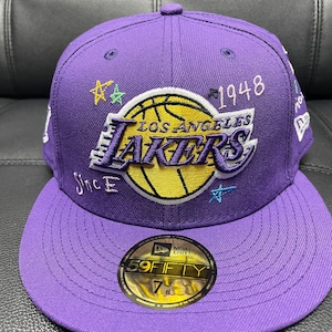 Los Angeles Lakers Scribble Collection New Era 59fifty Fitted Cap 7 3/8