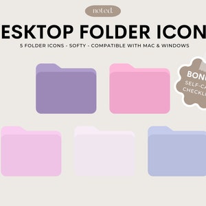 Minimal Desktop Folder Icon for Mac and Windows, Mac Desktop Folder Icon, Windows Folder Icon, Aesthetic Folder Icon for Mac and Windows
