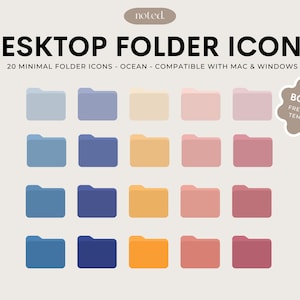 Minimal Desktop Folder Icon for Mac and Windows, Mac Desktop Folder Icon, Windows Folder Icon, Aesthetic Folder Icon for Mac and Windows