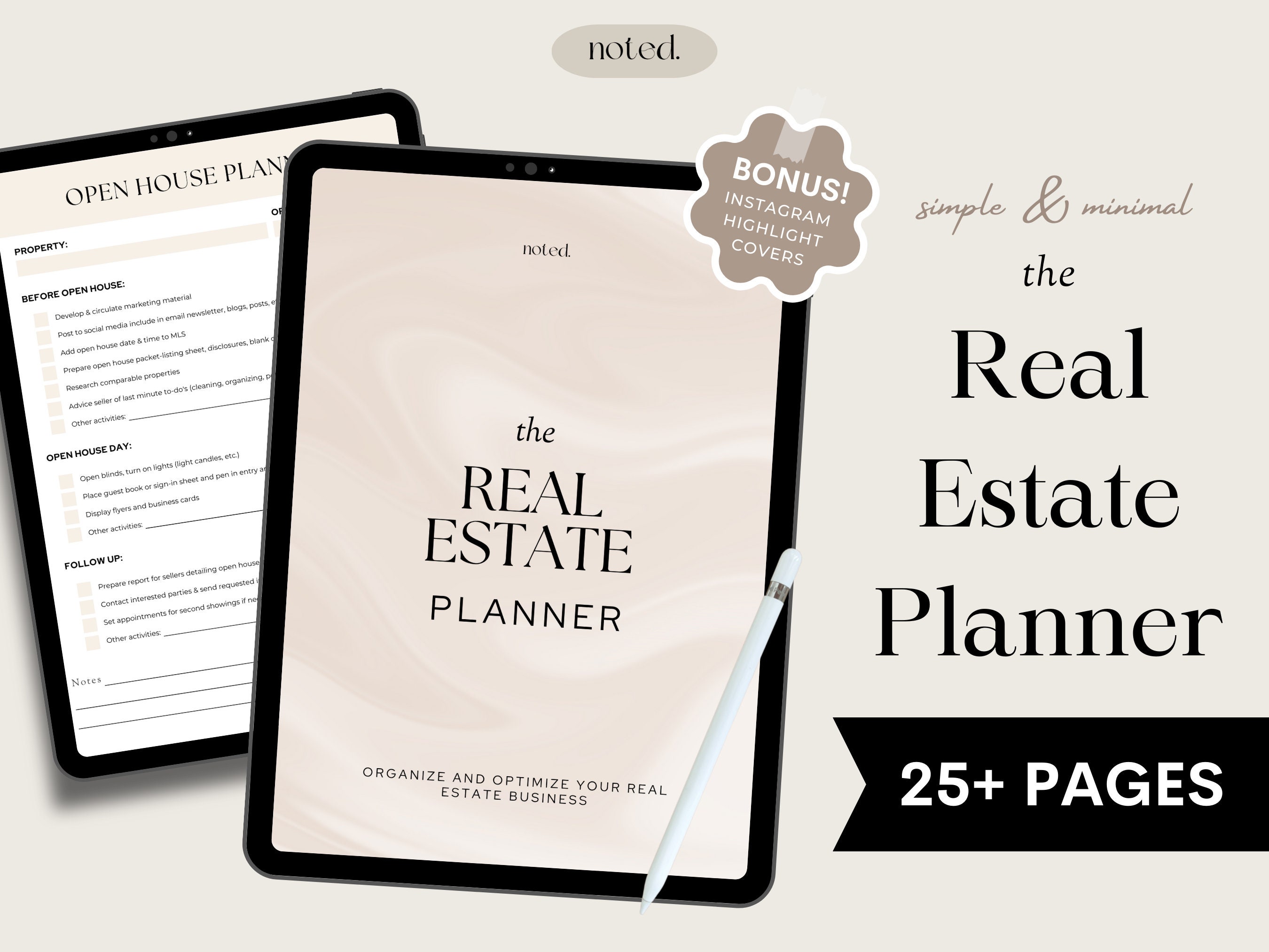 Digital Real Estate Agent Planner: GoodNotes Realtor Guide
