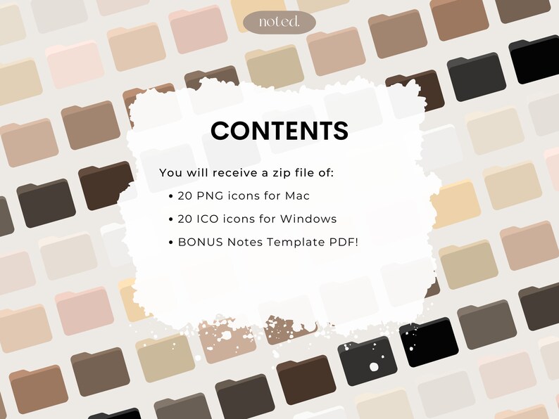 Neutral Desktop Folder Icon for Mac and Windows Mac Desktop - Etsy