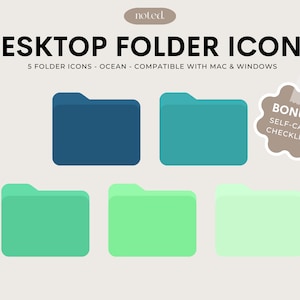 Minimal Desktop Folder Icon for Mac and Windows, Mac Desktop Folder Icon, Windows Folder Icon, Aesthetic Folder Icon for Mac and Windows
