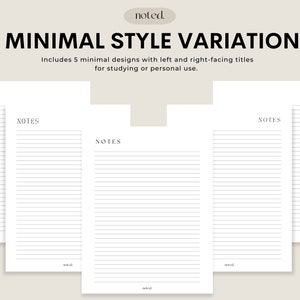 Printable & Digital Notes Template, Goodnotes, Lined Notes Template ...