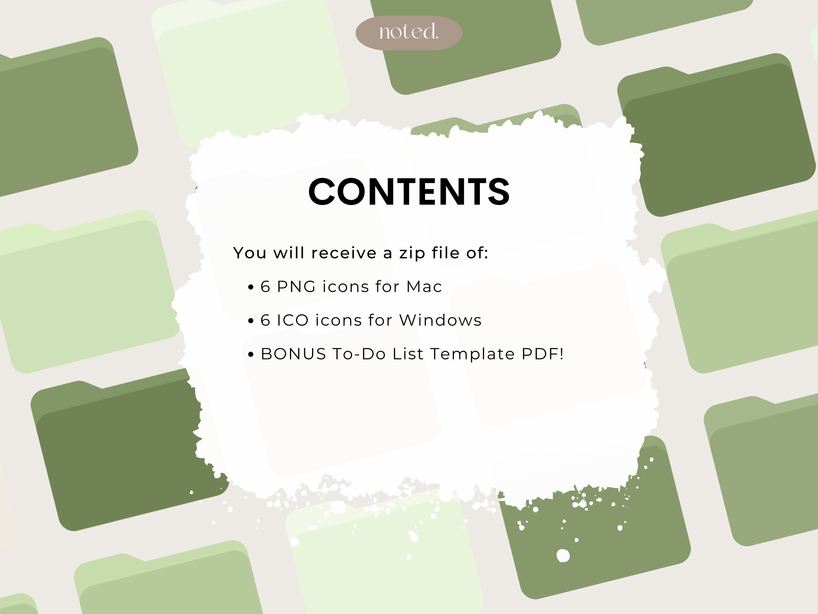 Green Minimal Desktop Folder Icon for Mac and Windows, Mac Desktop ...