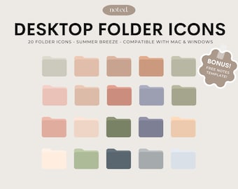 Desktop Folder Icon for Mac and Windows, Folder Icon, Mac Icon, Windows Desktop Folder Icon, Mac Folder Icon, Aesthetic Folder Icon