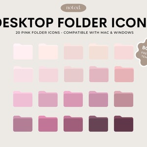 Pink Desktop Folder Icon for Mac and Windows, Mac Desktop Folder Icon, Windows Folder Icon, Aesthetic Folder Icon for Mac and Windows