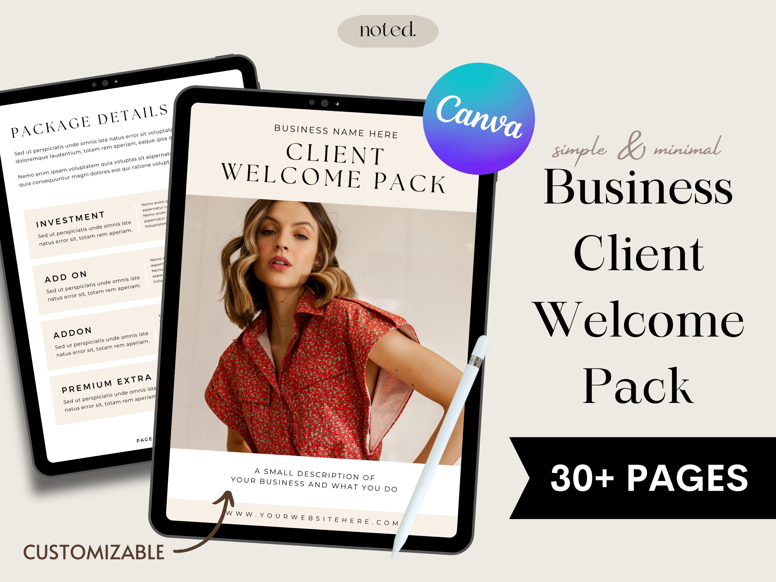 Business Client Welcome Pack, Editable Canva Template, Client Welcome Guide, Price List, Service Business, Welcome Guide, Project Proposal