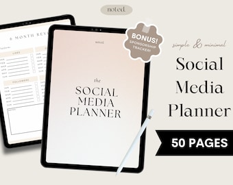 Digital Social Media Planner: Content Calendar, Small Business