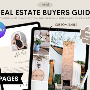 Real Estate Buyers Guide, Realtor Buyer Package, GoodNotes, Realtor Package, Templates For Realtors, Canva Templates, Realtor Buyer Guide