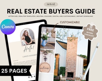 Real Estate Buyers Guide, Realtor Buyer Package, GoodNotes, Realtor Package, Templates For Realtors, Canva Templates, Realtor Buyer Guide