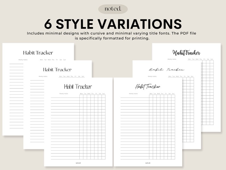 A5 Habit Tracker Printable, Habit Tracker, A5 Printable Insert, Planner Insert, Productivity