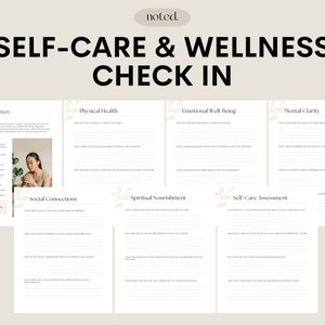 Peut inclure: Un guide imprimable de v&eacute;rification de l'auto-soin et du bien-&ecirc;tre avec des sections pour l'introduction, la sant&eacute; physique, le bien-&ecirc;tre &eacute;motionnel, la clart&eacute; mentale, les connexions sociales, l'&eacute;panouissement spirituel et l'&eacute;valuation de l'auto-soin.