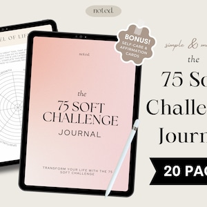 75 Soft Challenge Journal, 75 Soft Challenge Tracker, GoodNotes, Daily Habits, Digital Planning, Habit Tracker, Digital Goal Tracker, Growth