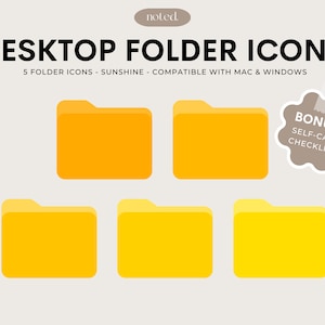 Minimal Desktop Folder Icon for Mac and Windows, Mac Desktop Folder Icon, Windows Folder Icon, Aesthetic Folder Icon for Mac and Windows