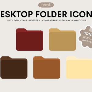 Minimal Desktop Folder Icon for Mac and Windows, Mac Desktop Folder Icon, Windows Folder Icon, Aesthetic Folder Icon for Mac and Windows