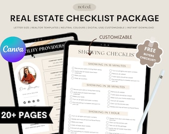 Real Estate Agent Checklist, Realtor Seller Package, GoodNotes, Realtor Checklist, Templates For Realtors, Canva Templates, Realtor Guide