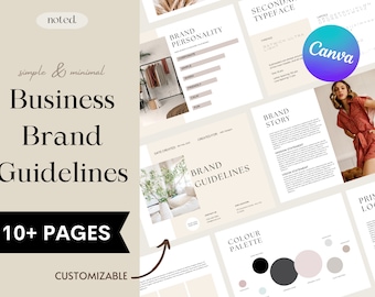 Brand Guidelines Template, Editable Canva Template, Business Guidlines, Brand Style Guide, Brand Manual Template, Branding Kit, Brand Book