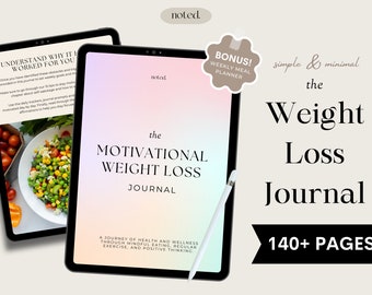 Digital Weight Loss Journal, Workout Planner, GoodNotes, Weight Loss Tracker, iPad Planner, Fitness Planner for iPad, Weight Loss Tracker