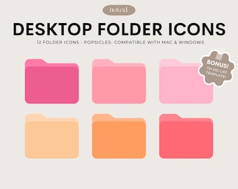 Minimal Desktop Folder Icon for Mac and Windows, Mac Desktop Folder Icon, Windows Folder Icon, Aesthetic Folder Icon for Mac and Windows