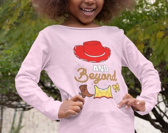 Camicia To Infinity And Beyond, Toddler Long Sleeve Tee, Camicia Toy Story, Camicia Disney, Camicia Pixar per bambini, Camicia Jessie, Regalo Toy Story