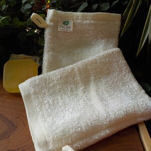 Pair Silk Wasch Lappen -  Waschhandschuhe- Take care of your baby's tender skin