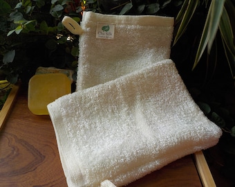 Pair Silk Wasch Lappen -  Waschhandschuhe- Take care of your baby's tender skin
