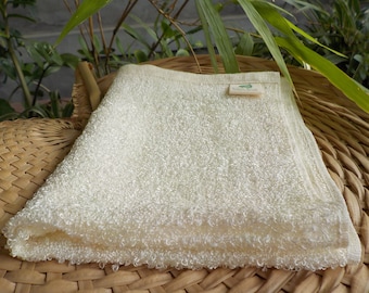 Ivory White Silk Face Towel (Pair): Sensitive Skin Washcloth