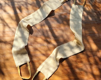Silk Back Scrubber Set: Exfoliating Massage Belt, Natural Fiber