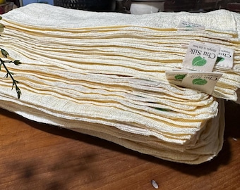 Raw silk washcloth set of 6pcs- gently cleanses the skin