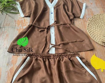 Habutai silk Pijama 12momme- Vietnamese Origin