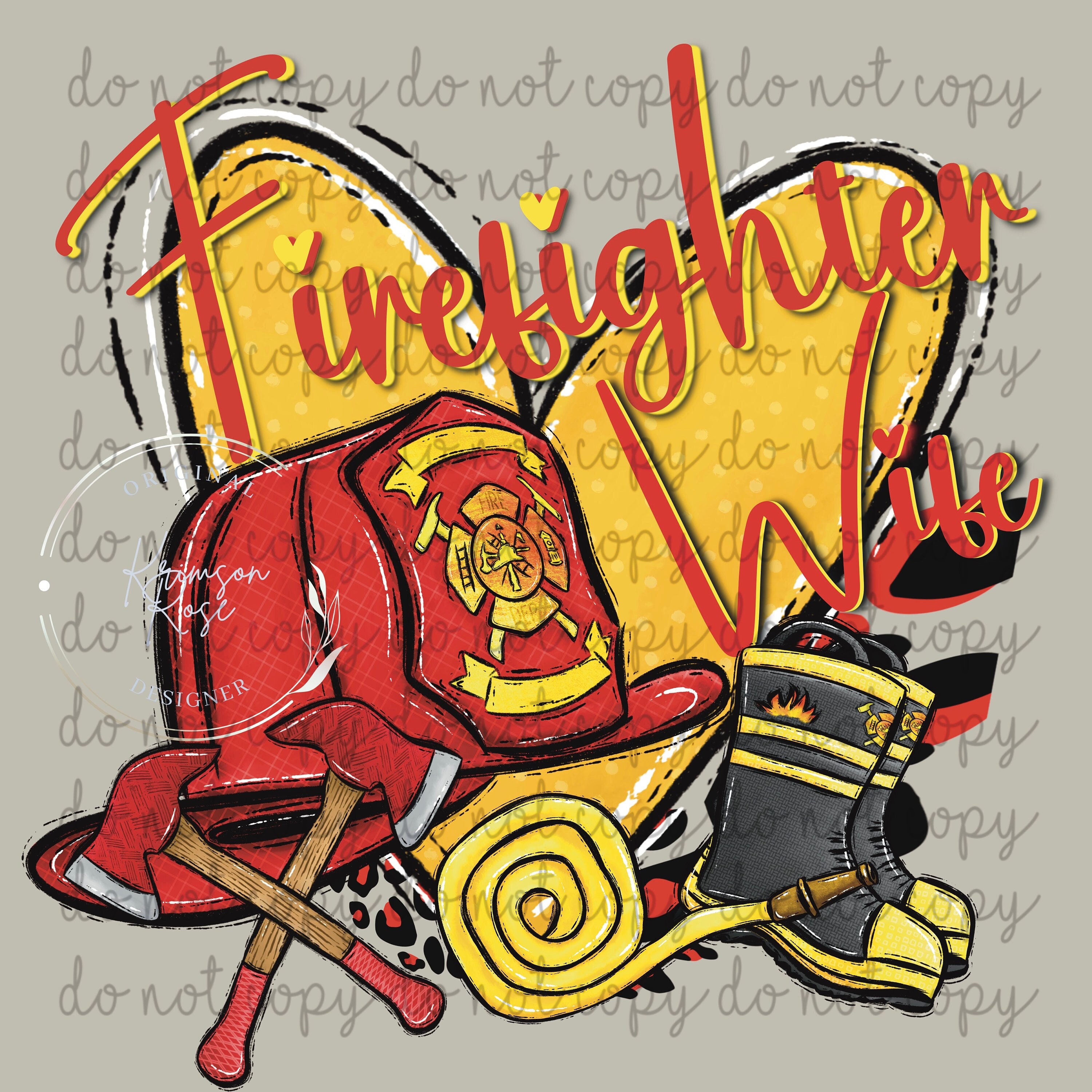 Firefighter Wife Digital PNG ORIGINAL DESIGNER - Etsy