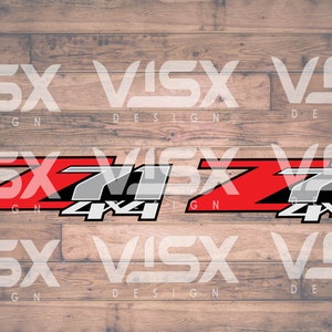Z71 4x4  Bed Side Vinyl Decal Sticker (2x) Replacement Style Chevrolet Truck Decals