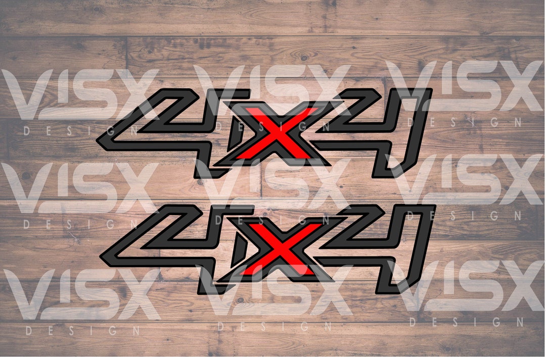 4X4 Bed Side Vinyl Decal Sticker (2x) Replacement Style Ford Ranger ...
